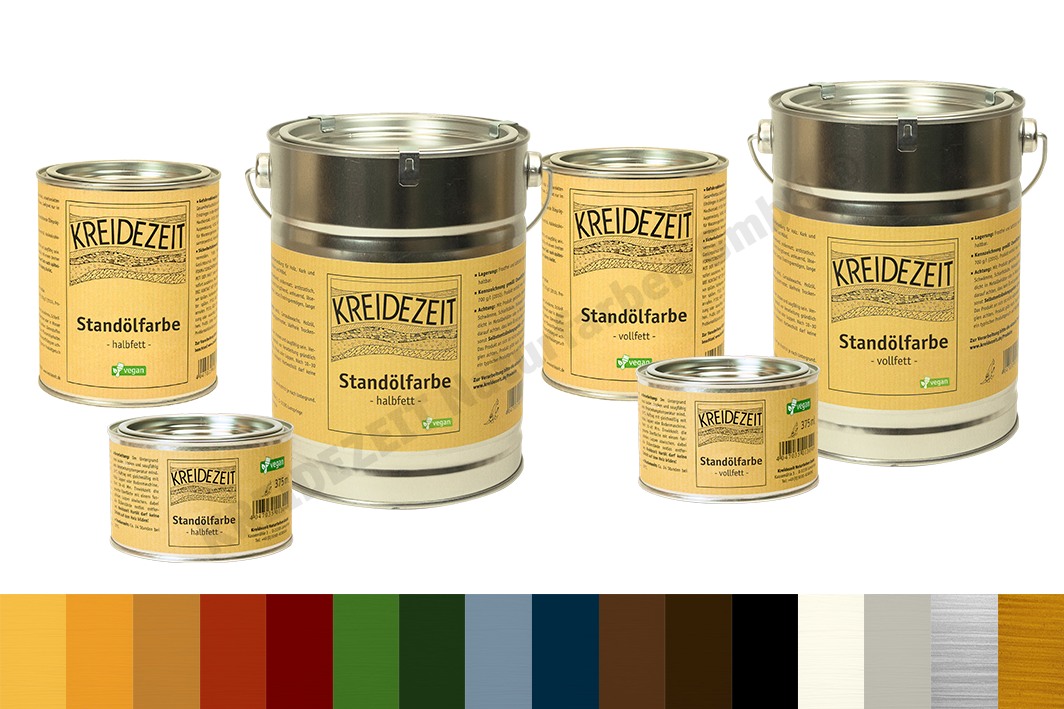 Standölfarbe, Schlussanstrich farbig